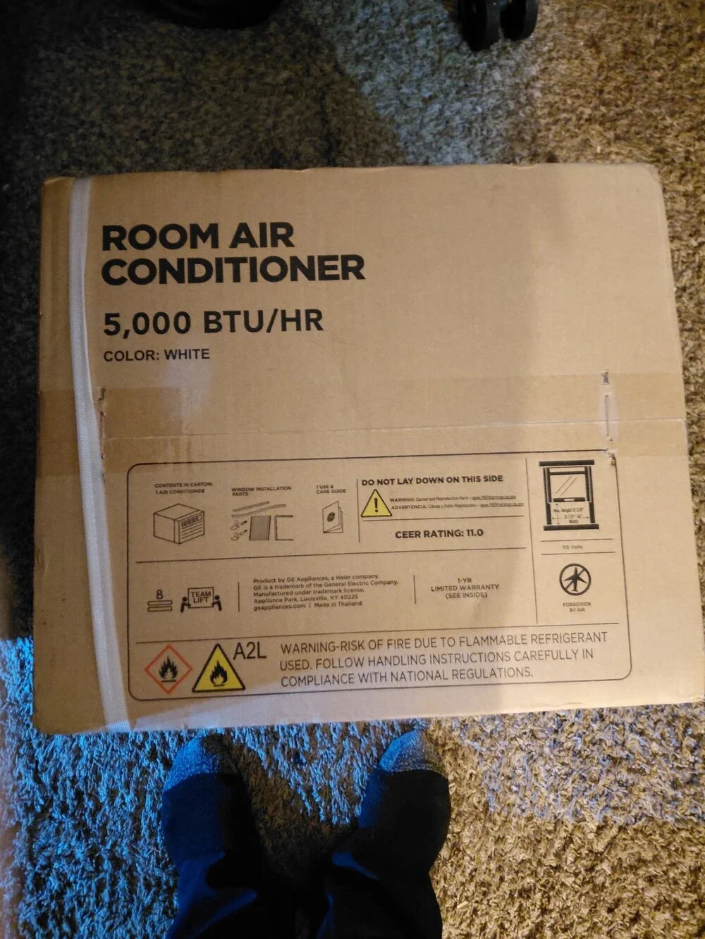 Brand New GE Room Air Conditioner 5000 BTU White Window Unit